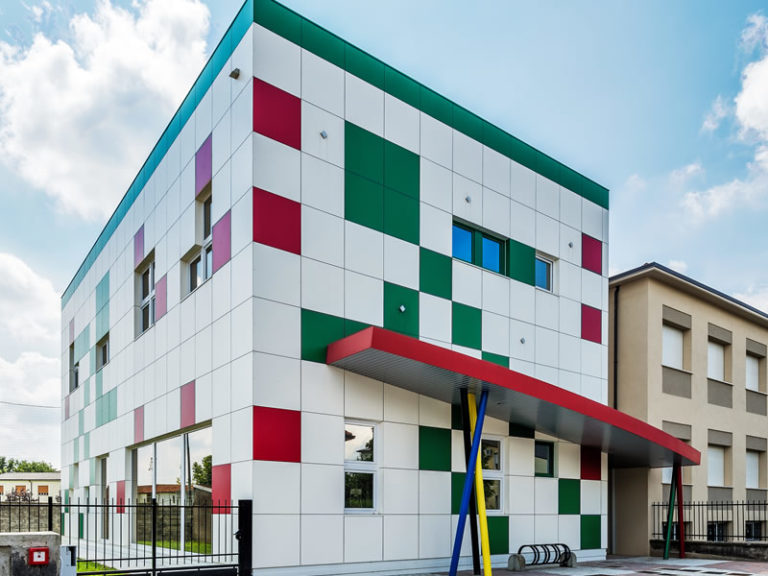 Immagini di una facciata di un edificio, azienda Steeldel